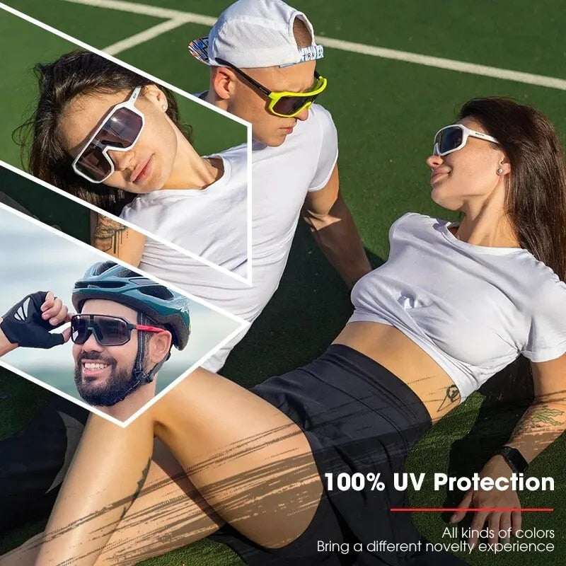 Paquete de 2 gafas de sol fotocromáticas para ciclismo: unisex, ajustables y con protección UV400