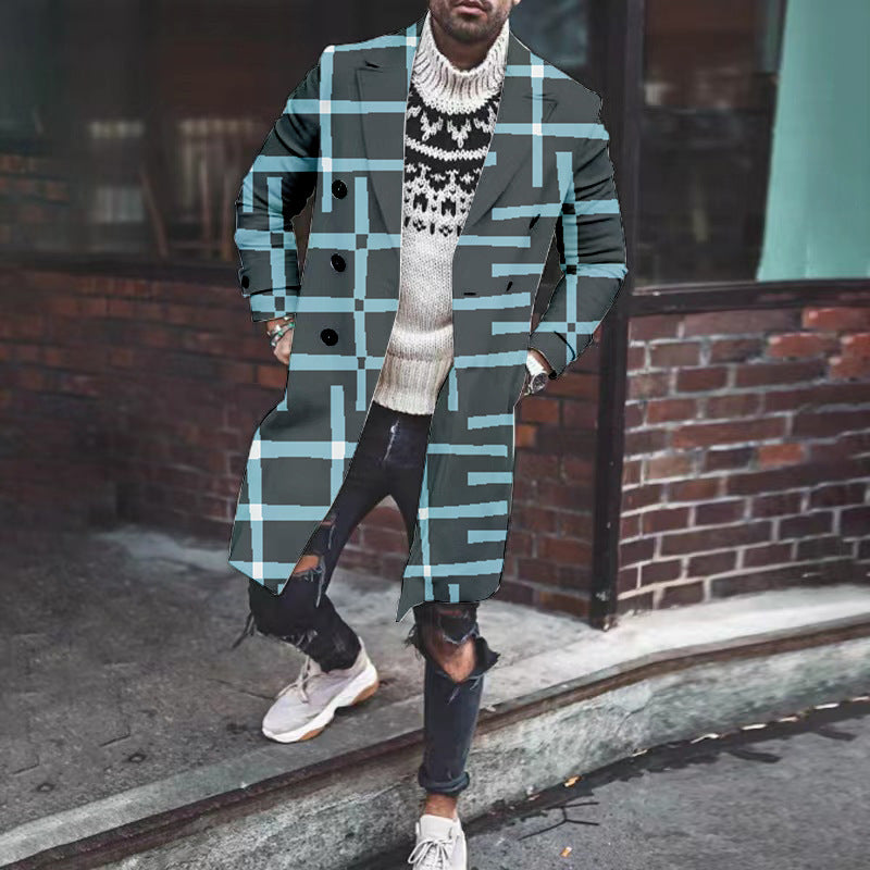 Abrigo casual con inserción de bolsillo para hombre