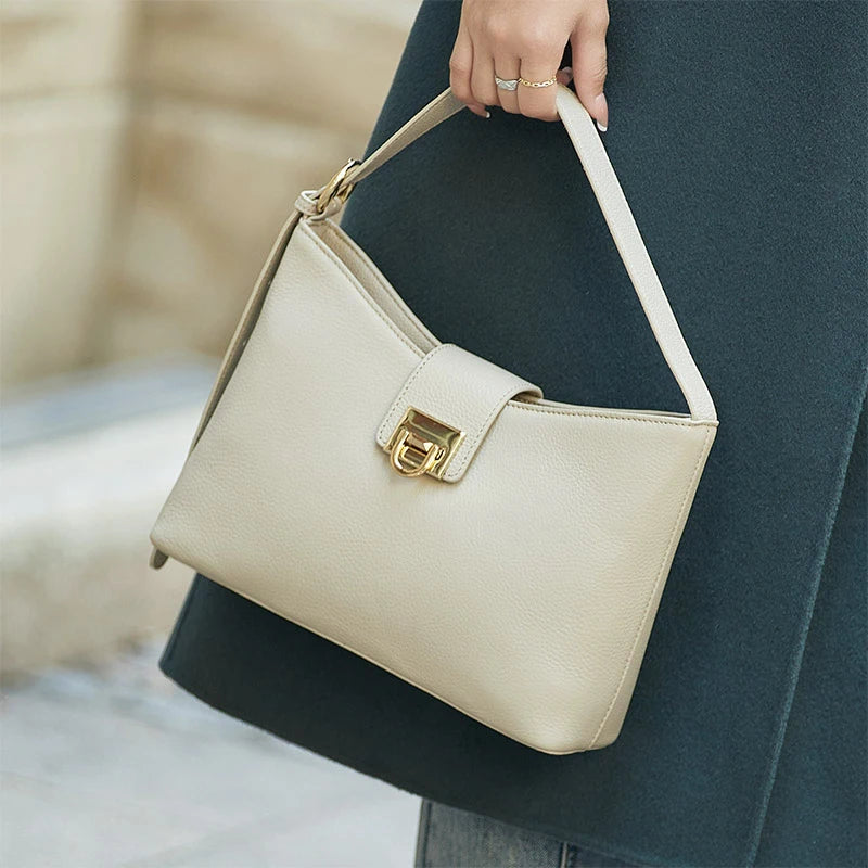 Bolso de hombro de lujo 100% de piel auténtica