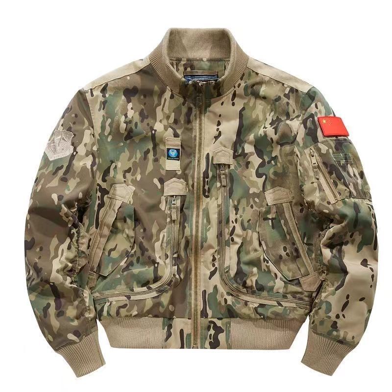 Chaqueta de piloto para hombre, ropa de trabajo, cuello alto moderno