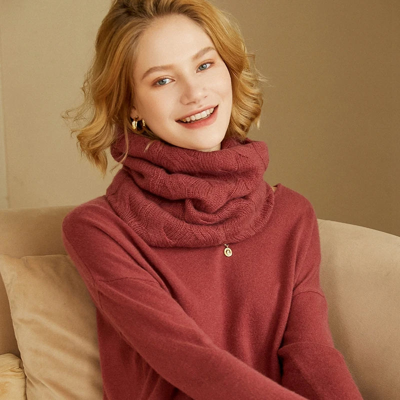 Damen Winter Kaschmir Ringschal