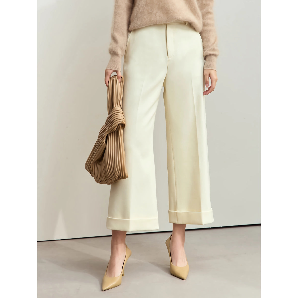 Pantalones holgados hasta los tobillos elegantes para mujer para el otoño: pantalones casuales para la oficina