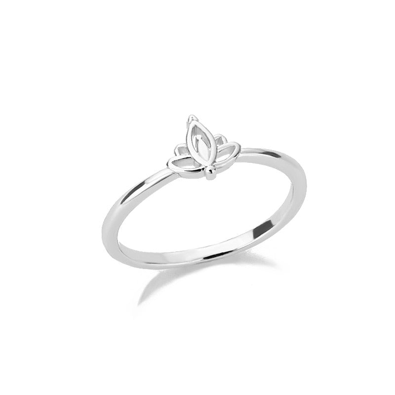 Lotusblumenring aus Edelstahl – Eleganter Hochzeits- und Verlobungsring für Frauen