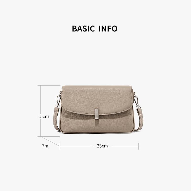 Bolso bandolera de piel auténtica de moda