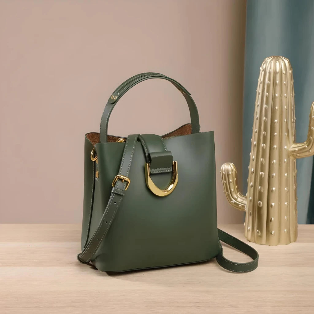 Bolso bandolera de piel auténtica versátil