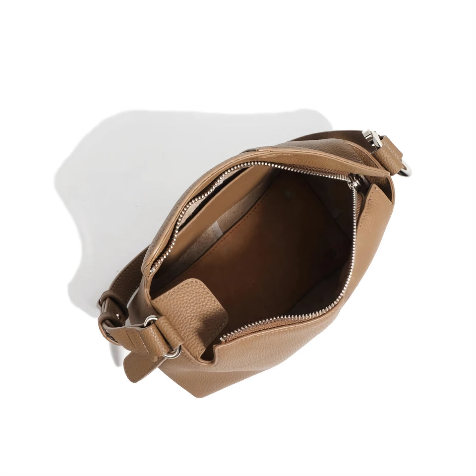 Bolso bandolera de piel auténtica para mujer con estilo