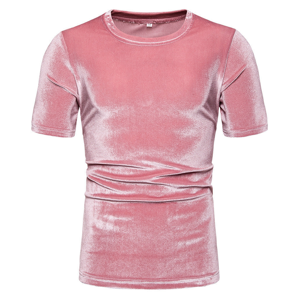 Einfarbiges Kurzarm-T-Shirt für den Sommer für Herren