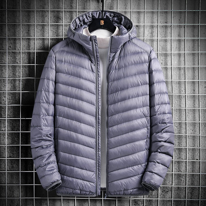 Herren Baumwolljacke mit Kapuze, kurzer, leichter Baumwollmantel
