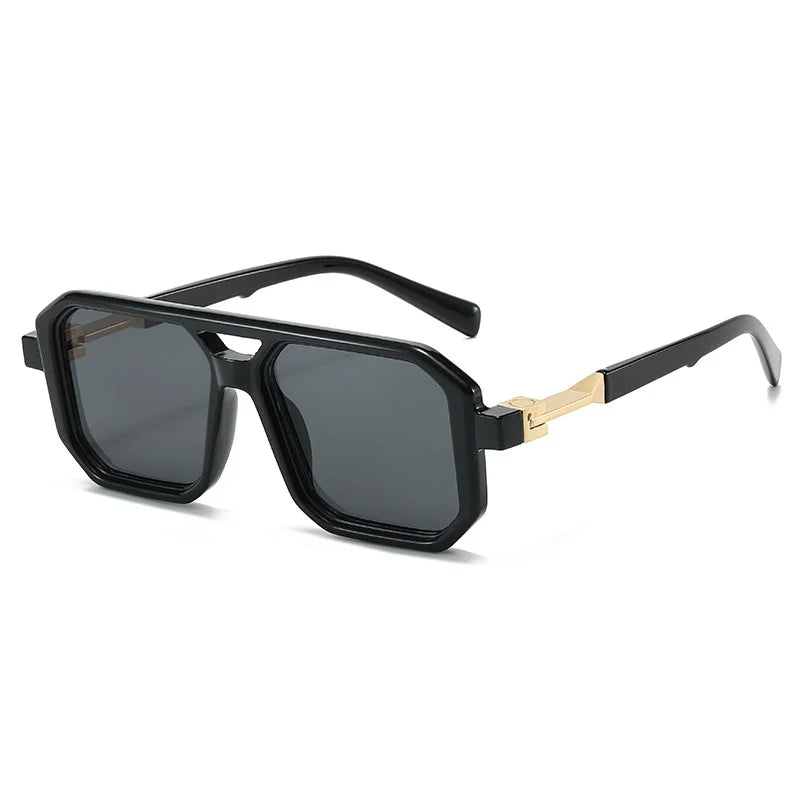 Eckige Pilotensonnenbrille im Retro-Look