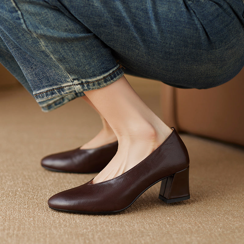 Tacones altos retro de primavera para mujer