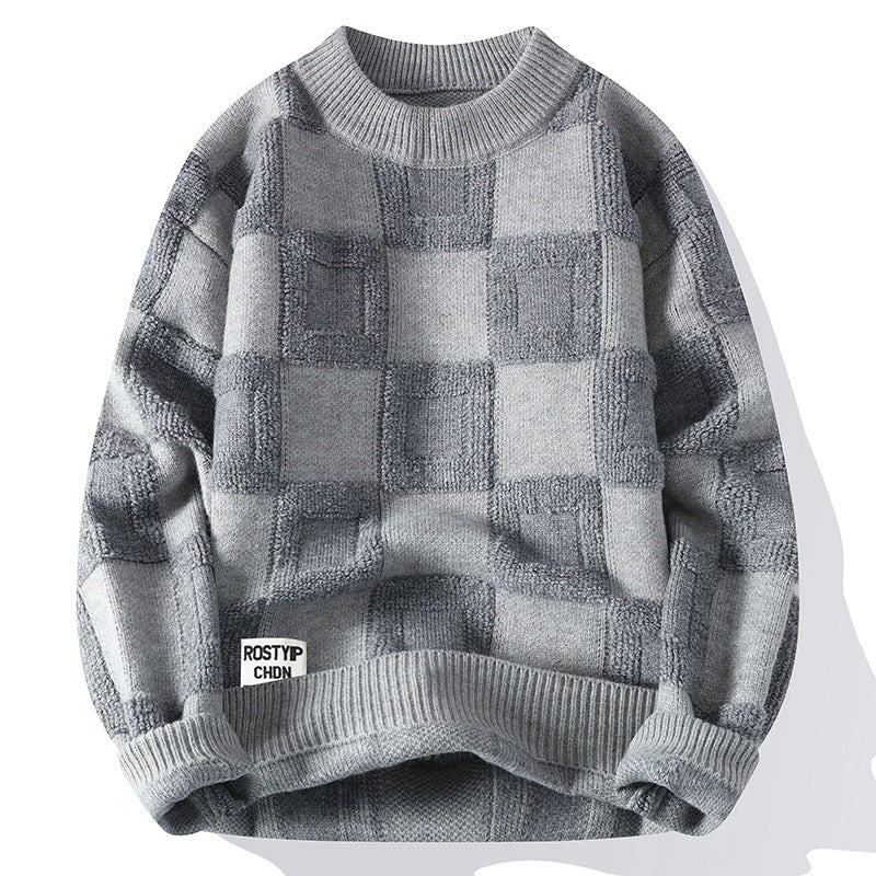 Modischer, trendiger Pullover mit Rundhalsausschnitt