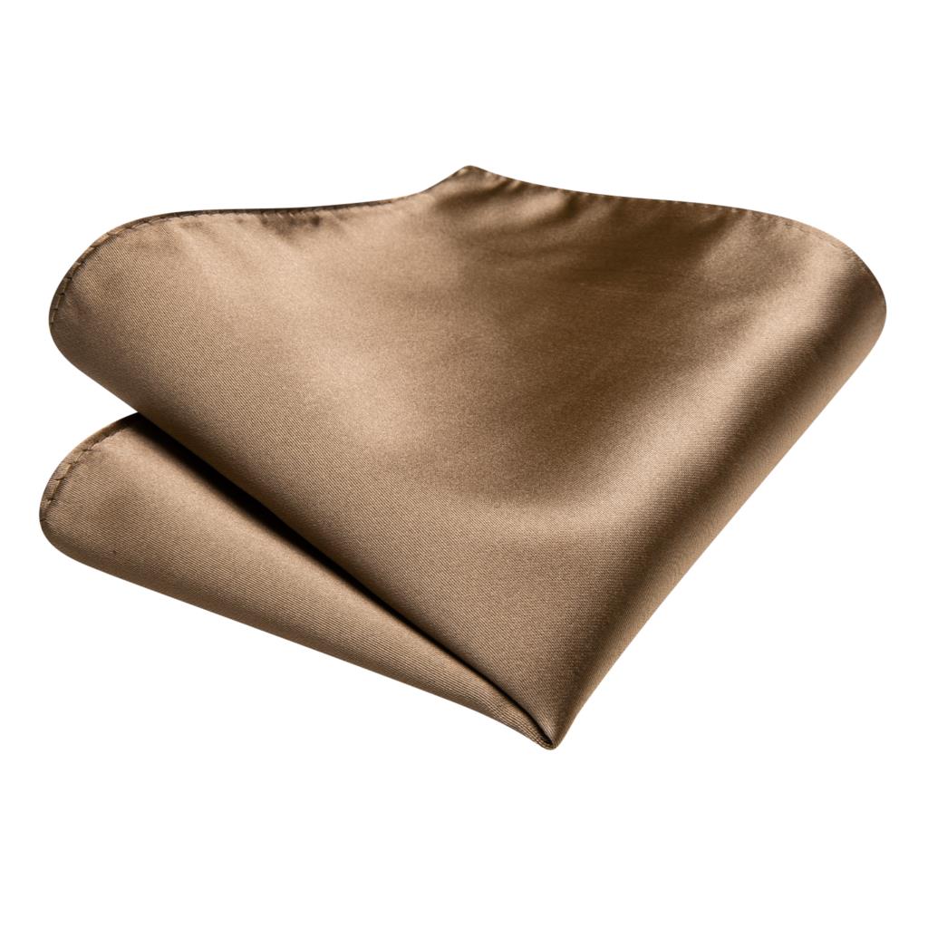 Goldbraunes Seidenkrawattenset