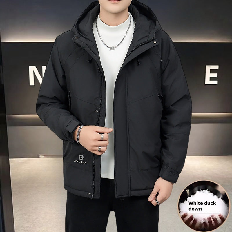 Winter Trendy Workwear Einfache All-matching Weiße Ente Daunenjacke