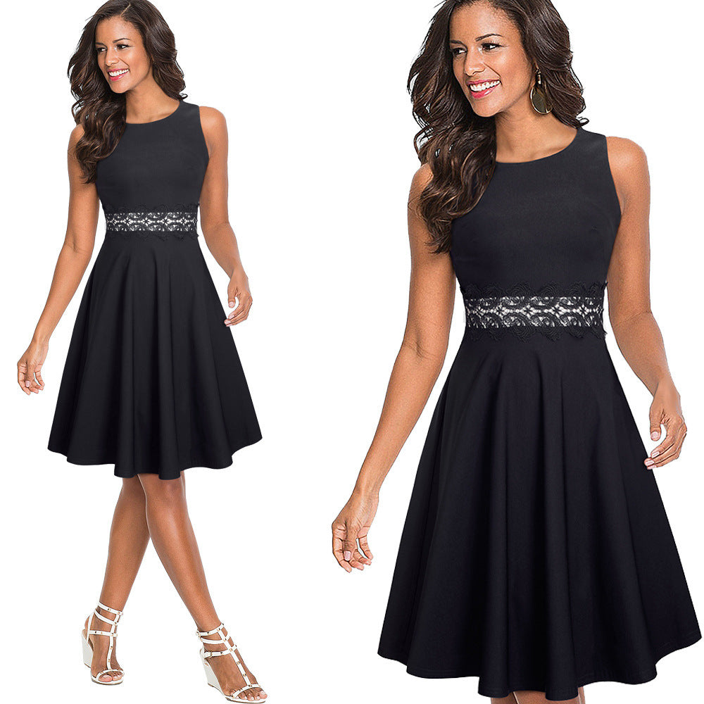 Vestido de encaje estilo europeo y americano