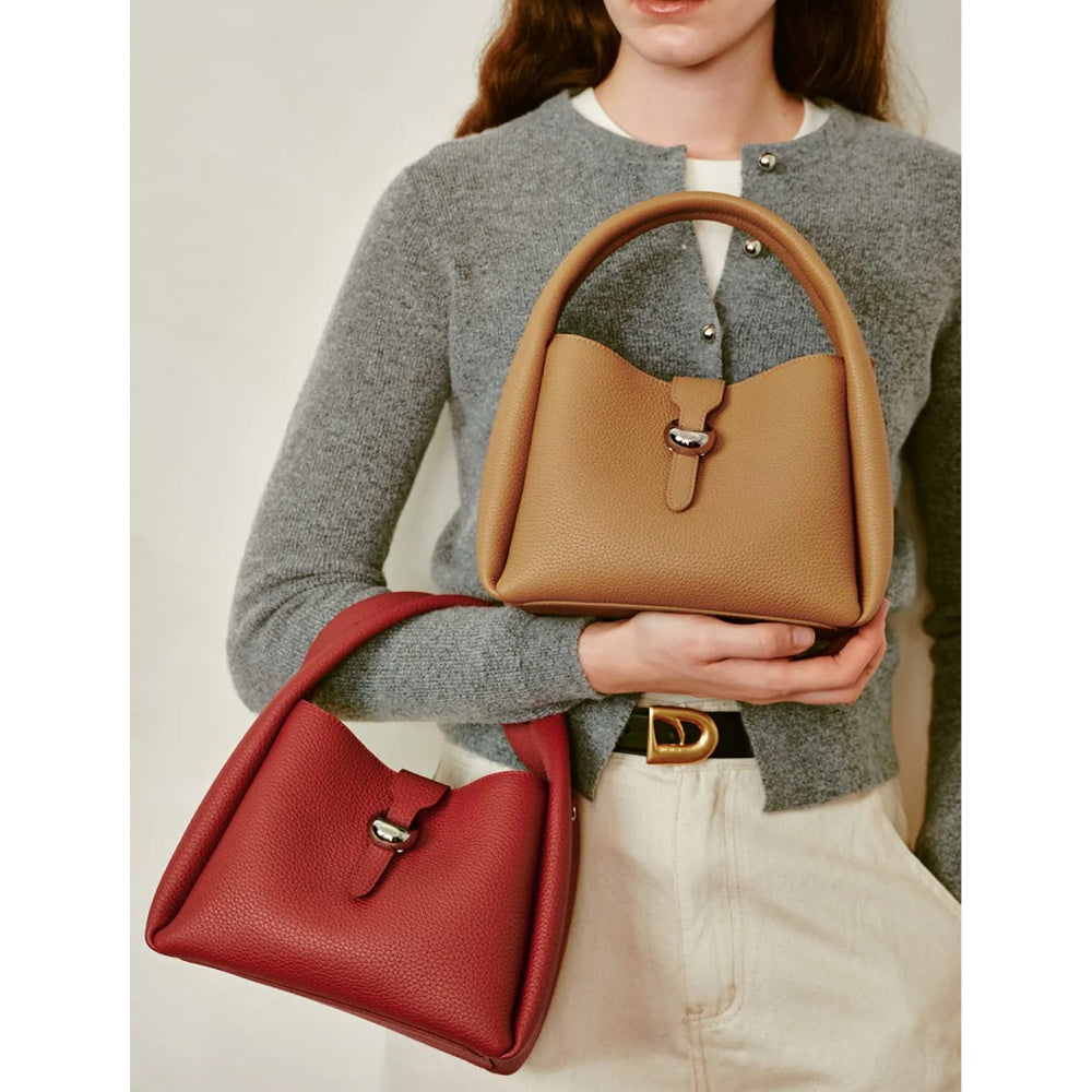 Bolso de hombro de cuero de lujo para mujer