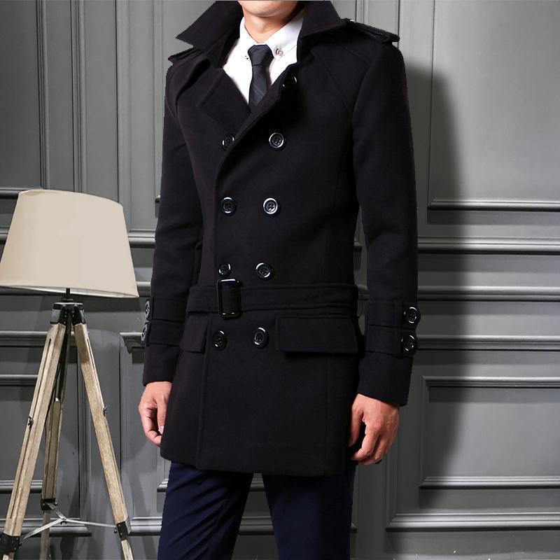 Abrigo ajustado para hombre, moda coreana