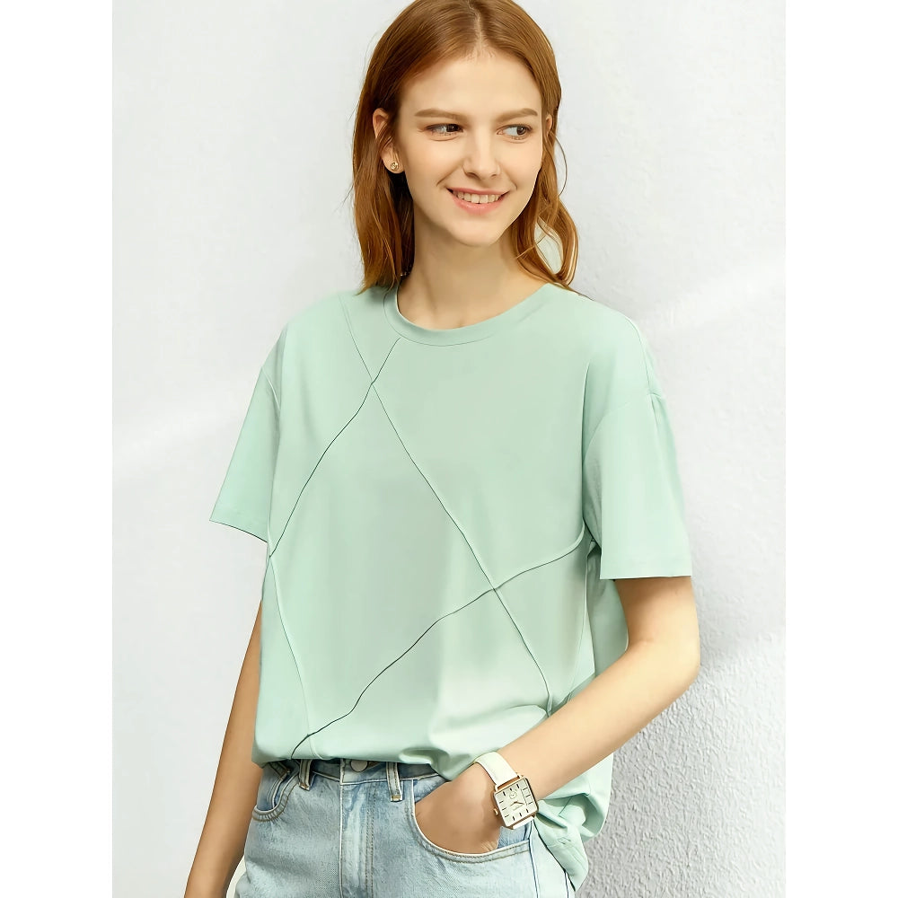 Minimalistisches Casual Basics T-Shirt für Damen
