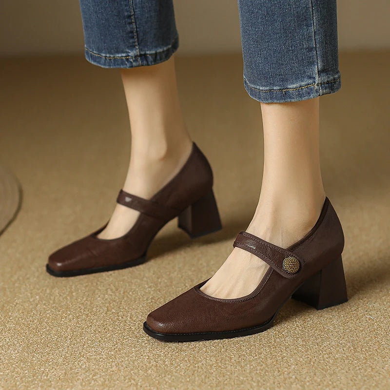 Elegante Herbst Mary Jane Pumps