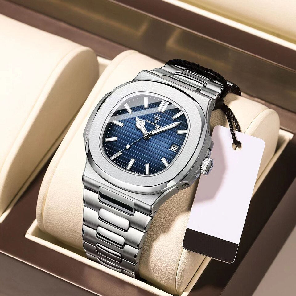 Luxuriöse quadratische Quarz-Herrenuhr