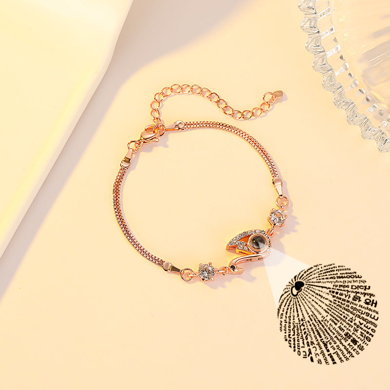Fashion Black Swan Bracelet Personality Zircon - Dazpy
