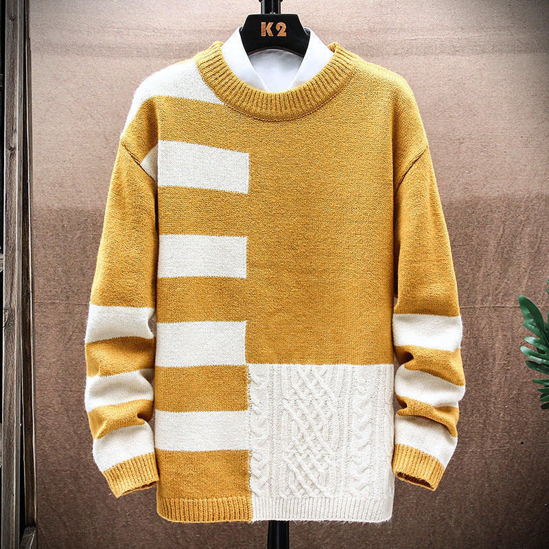 Lässiger Pullover mit Rundhalsausschnitt und langen Ärmeln für Männer