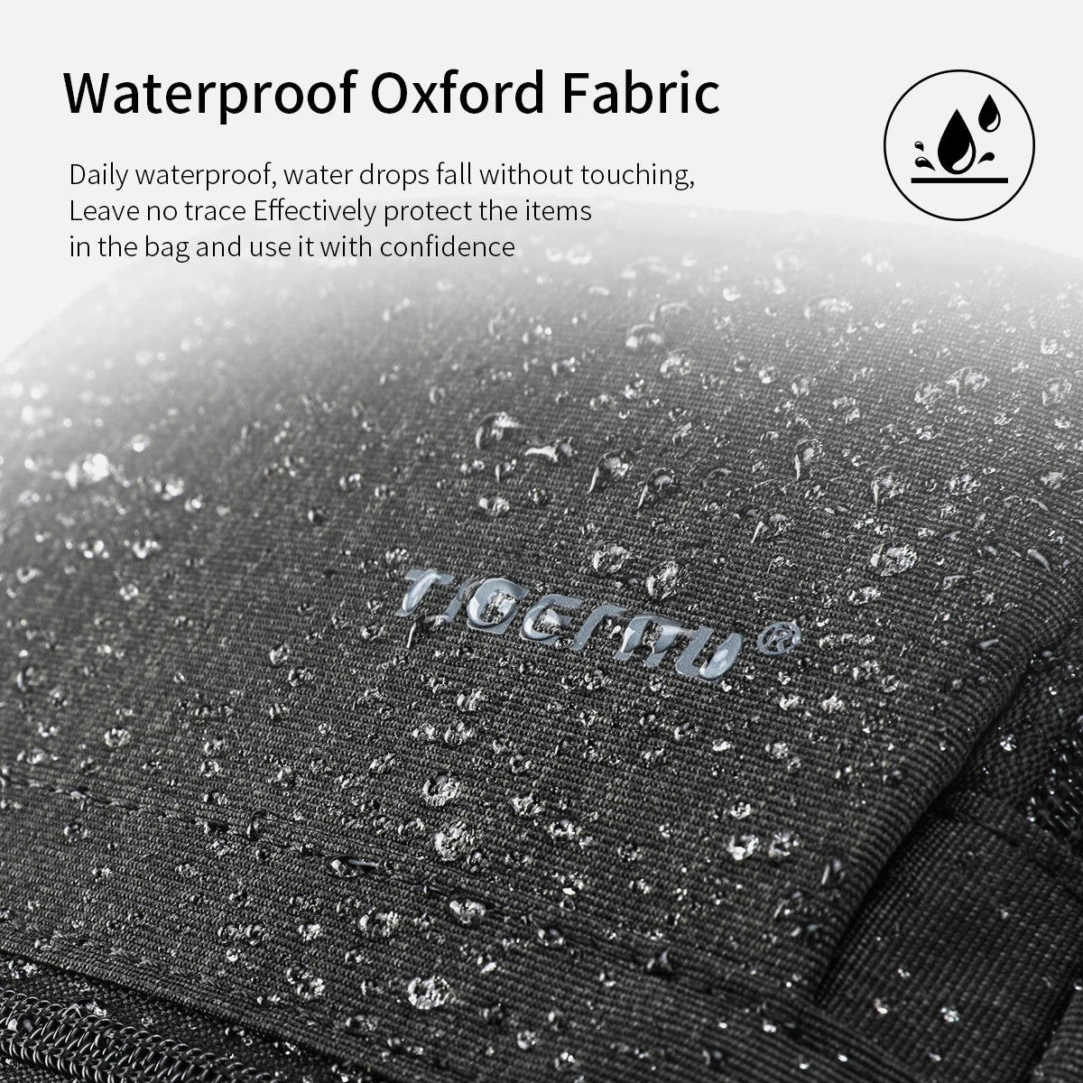 Wasserdichte Umhängetasche für Herren mit stoßfestem 9,7-Zoll-iPad-Fach