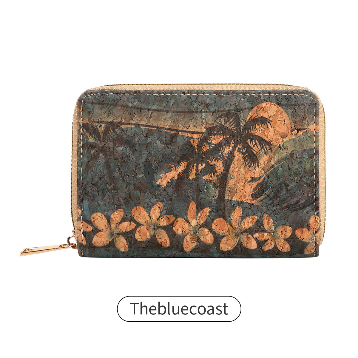 Cartera corta de mujer con estampado vintage