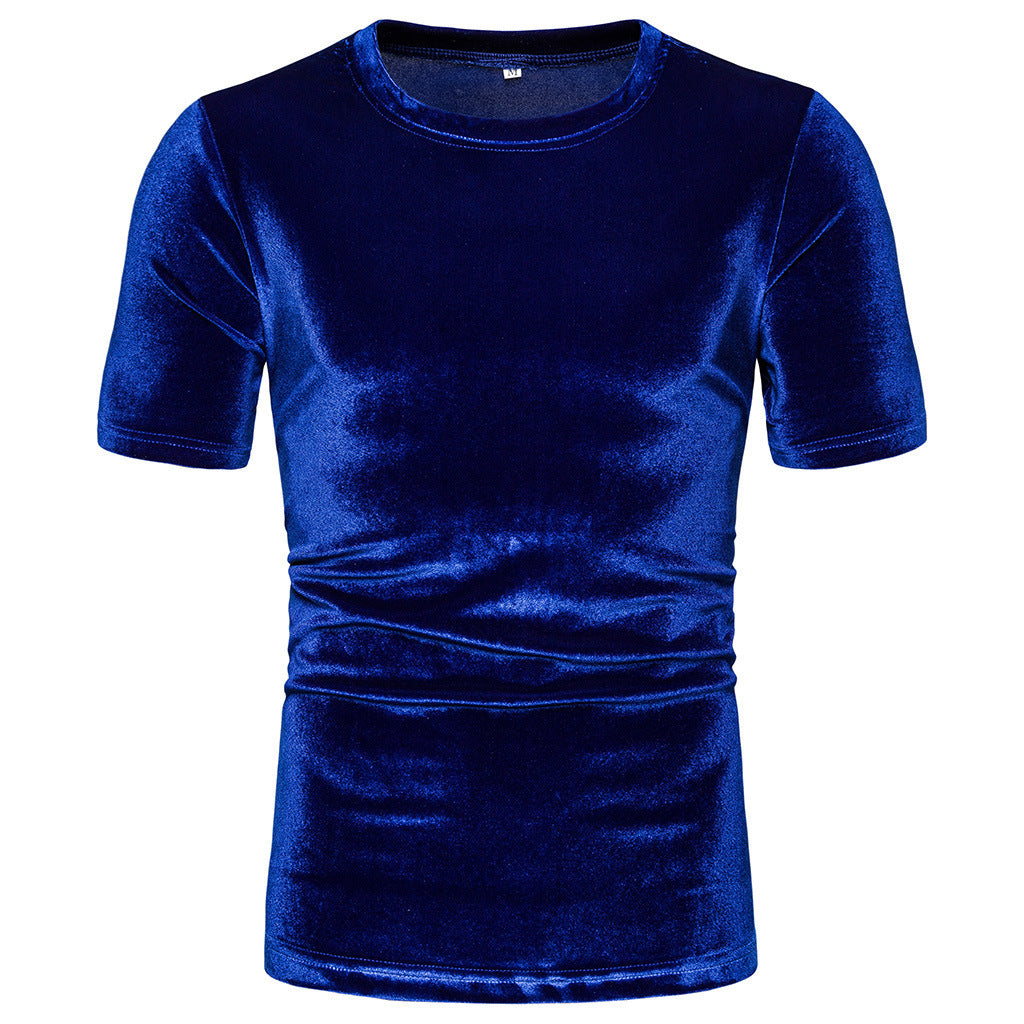 Einfarbiges Kurzarm-T-Shirt für den Sommer für Herren
