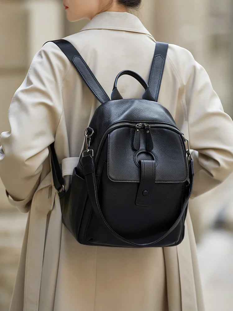 Eleganter Damenrucksack aus echtem Leder