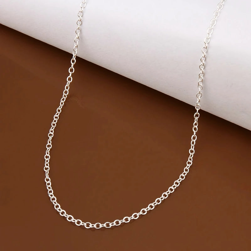 925 Sterling Silber Rolo Kette Halskette