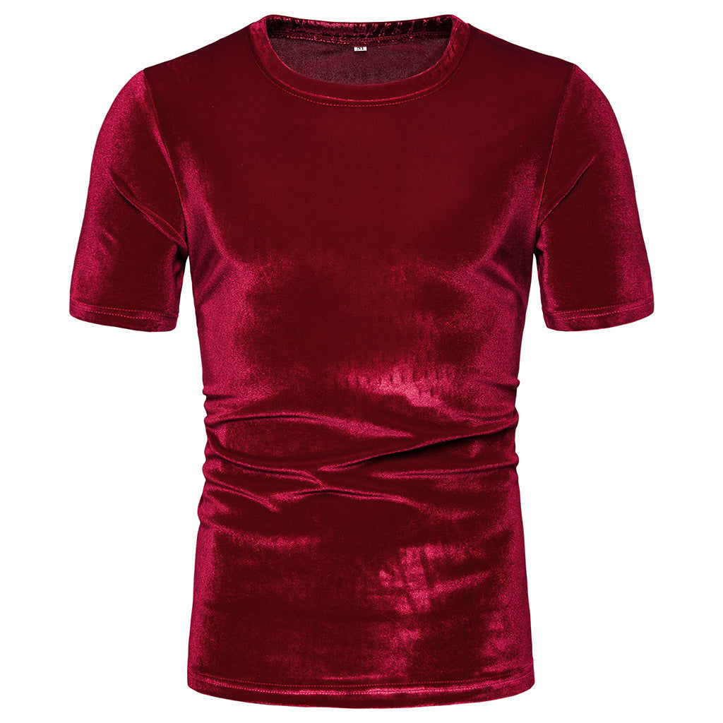 Einfarbiges Kurzarm-T-Shirt für den Sommer für Herren