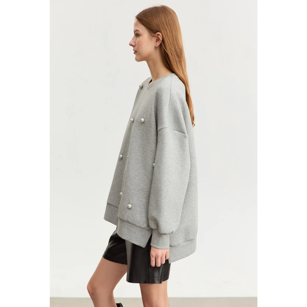 Lässiges Oversize-Sweatshirt mit Rundhalsausschnitt