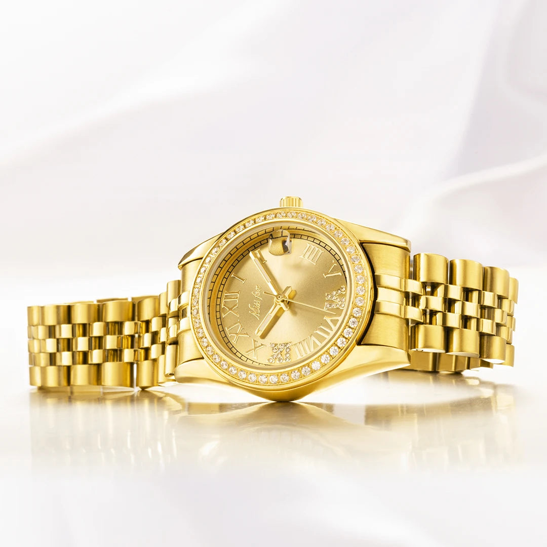 Reloj de oro de lujo para mujer