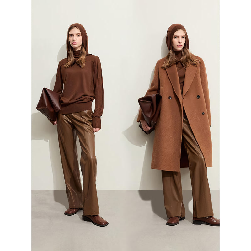 Minimalistischer Slim-Fit-Pullover mit Kapuze