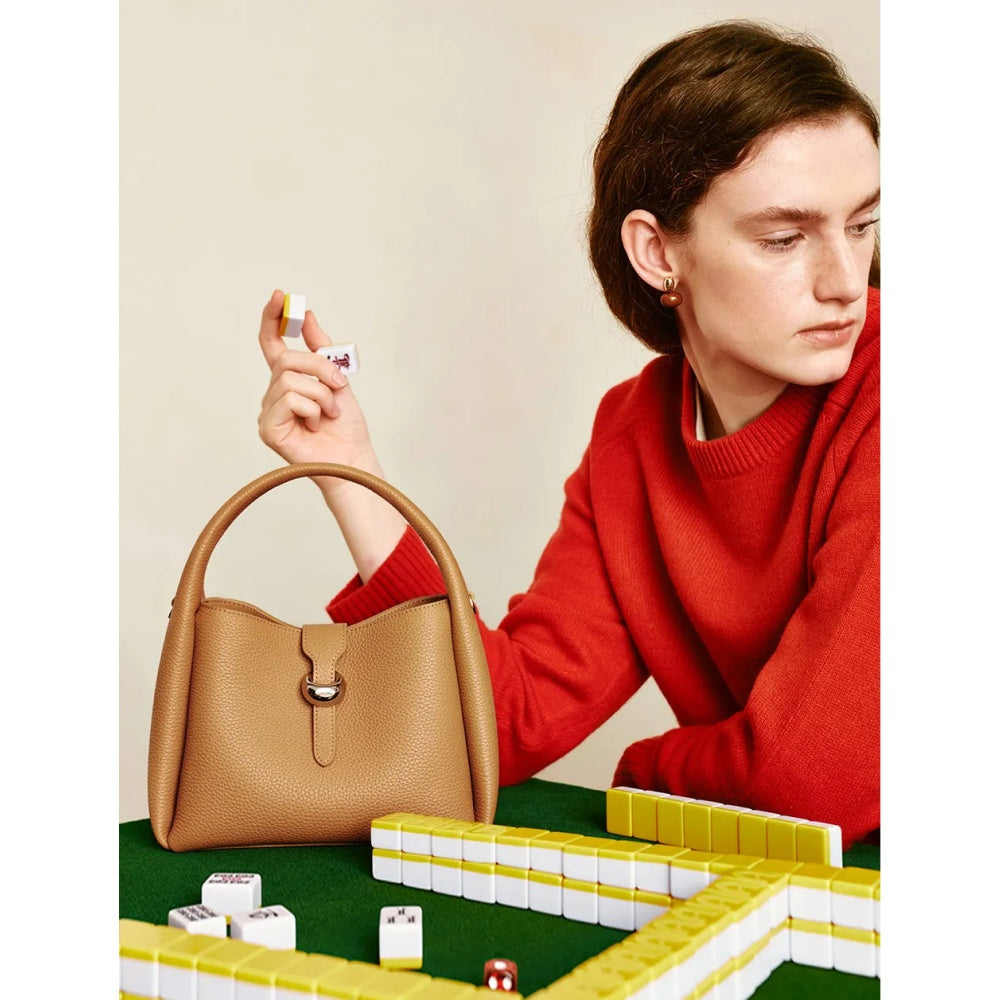 Bolso de hombro de cuero de lujo para mujer