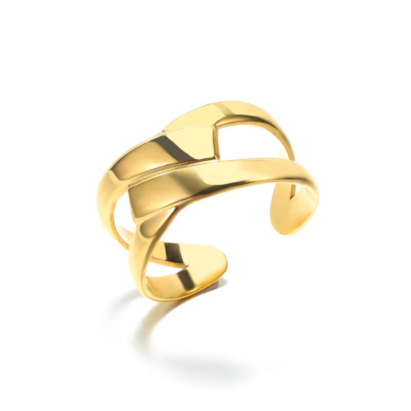 Schicke minimalistische Ringe aus Edelstahl für Damen