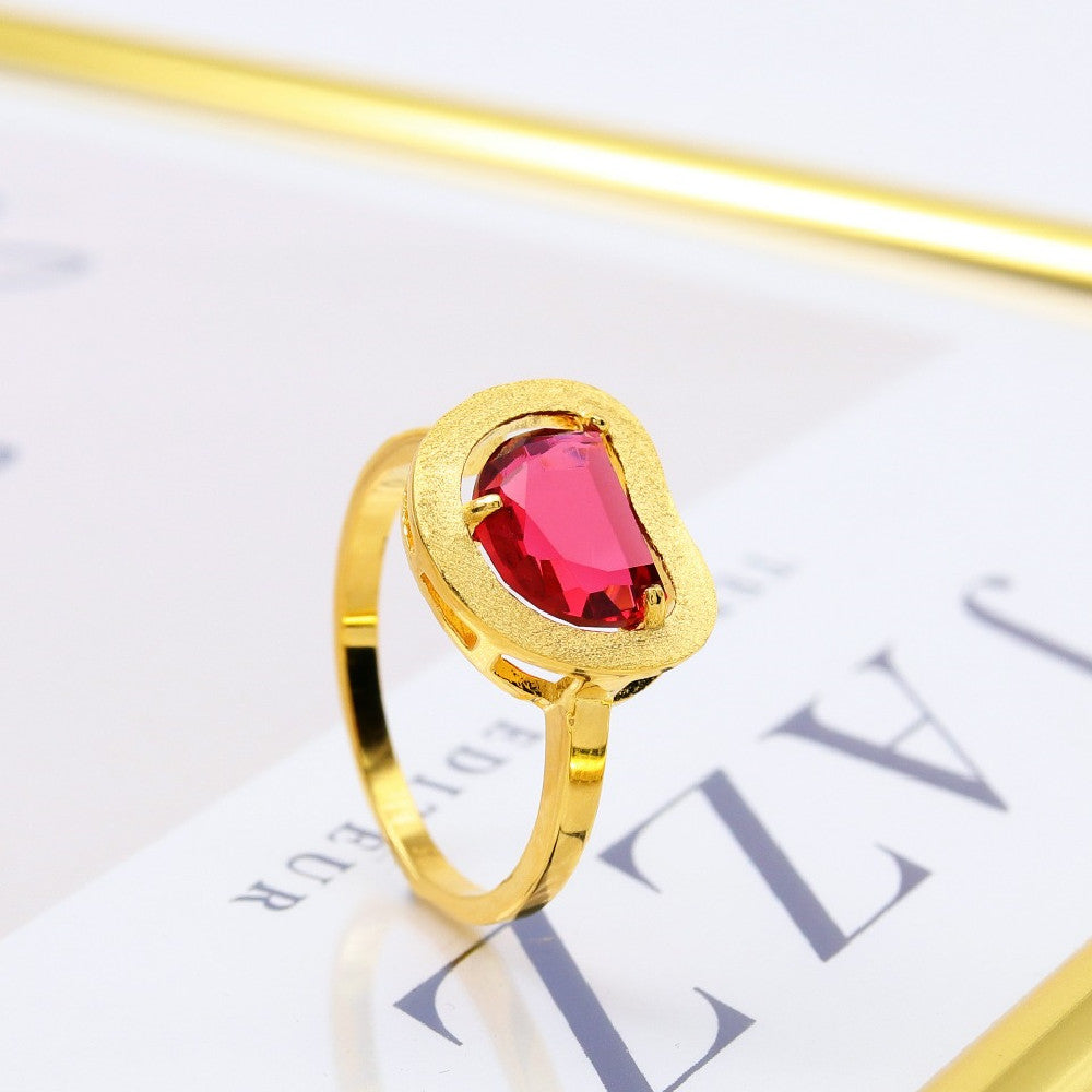 Fashion Luxury Silver Ruby Ring - Dazpy