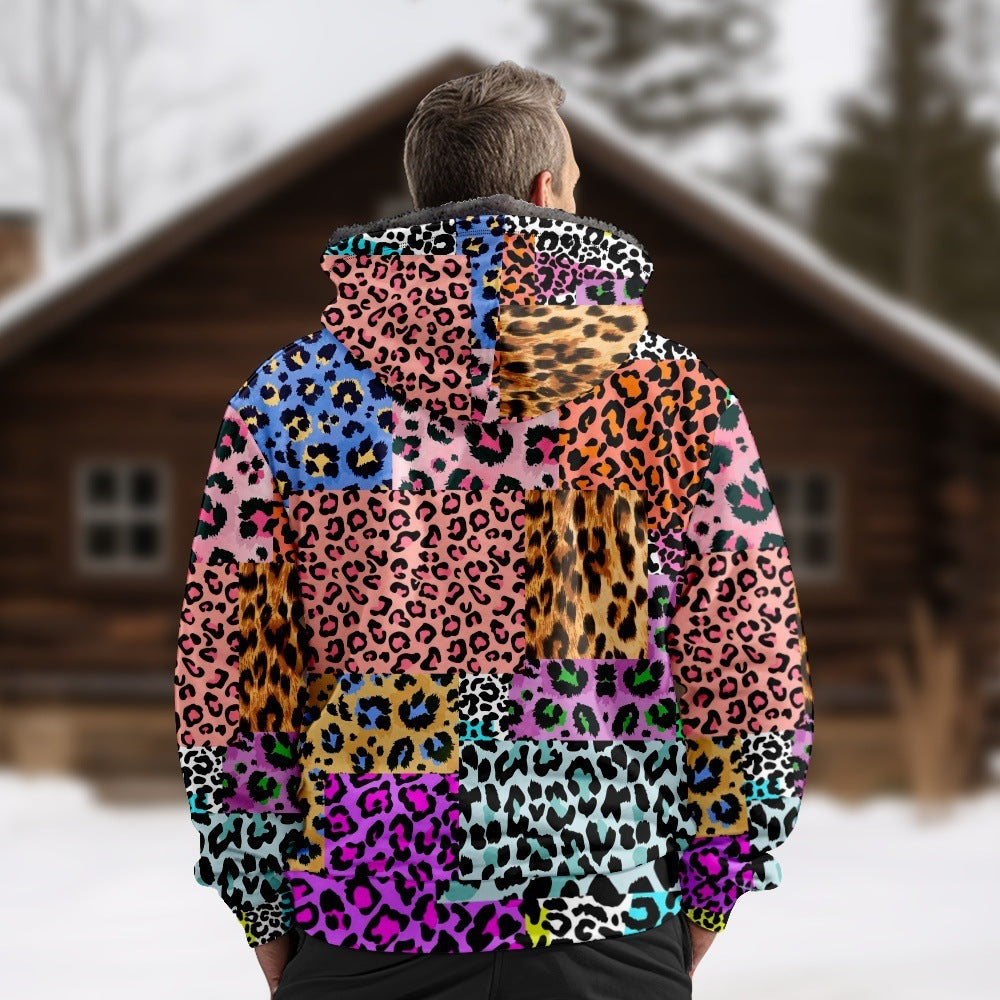 Fleecegefütterte, verdickte Winterkleidung, baumwollgefütterte Manteljacke