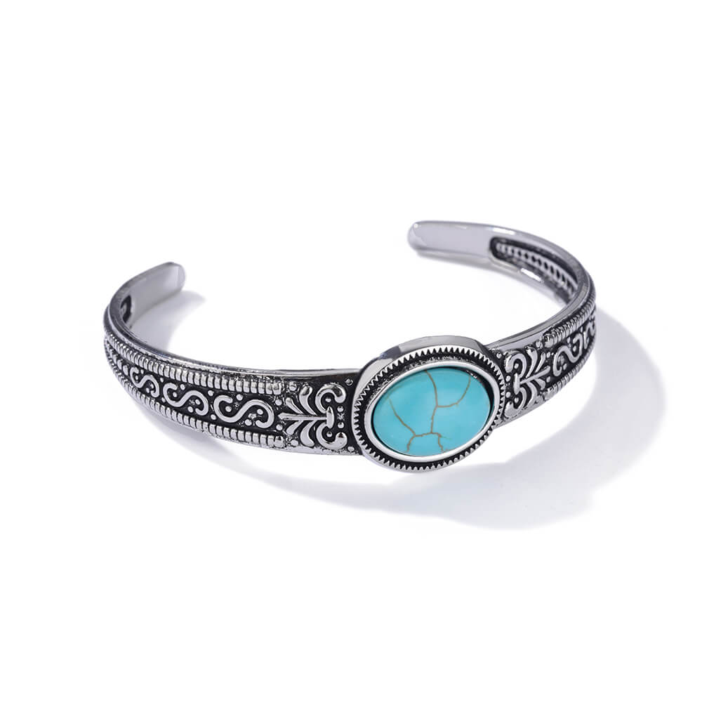 Elegantes Armreif aus Edelstahl mit Opal