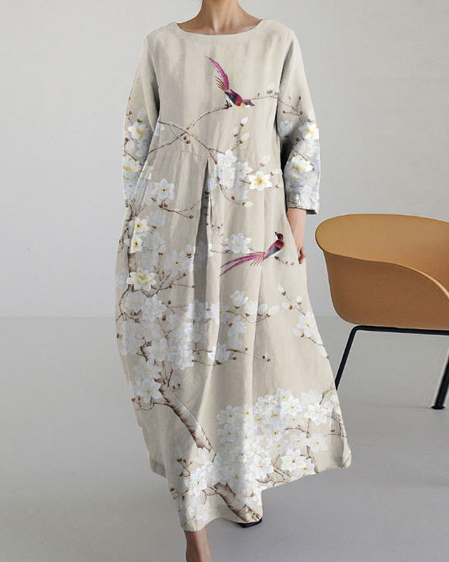 Vestido de mujer de manga corta con escote en V