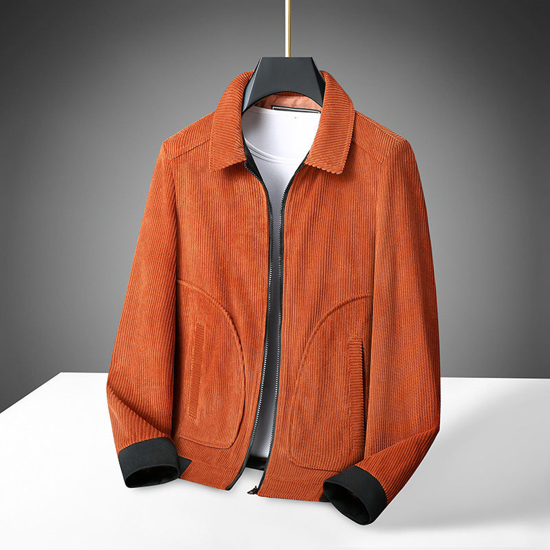 Übergröße Cord Verdickter Mantel Übergewichtige Herrenjacke