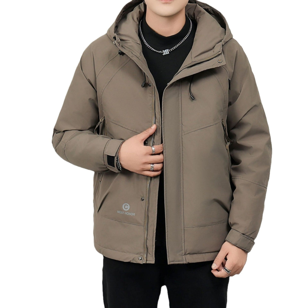 Winter Trendy Workwear Einfache All-matching Weiße Ente Daunenjacke