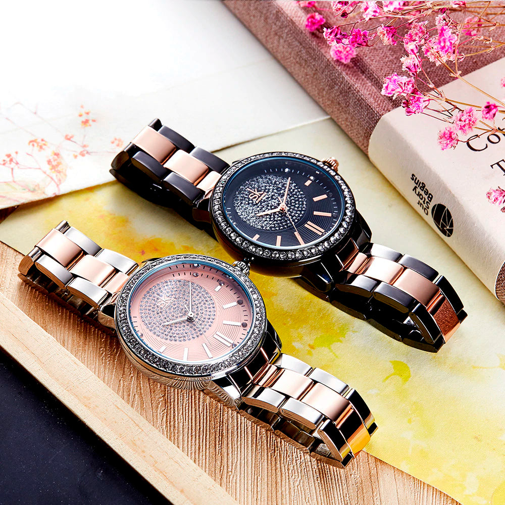 Women's Rhinestone Decor Quartz Wristwatches - Dazpy