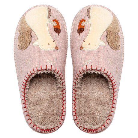 Home Cute Cartoon Plush Indoor Non-slip Cotton Slippers - Dazpy