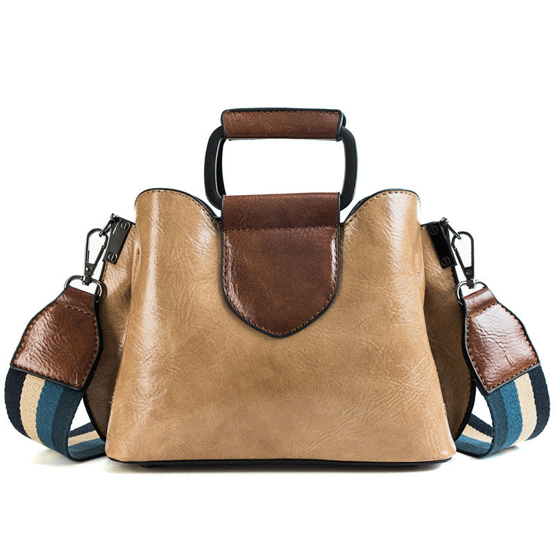 Large Capacity Oil Wax Tote Bags for Women Shoulder Bag