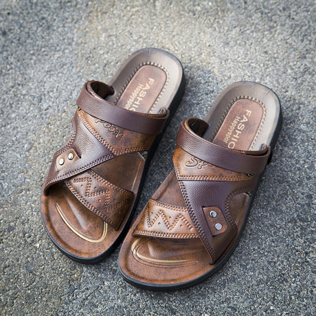 Men's Casual Beach Shoes Dual-use Non-slip Sandals And Slippers - Dazpy