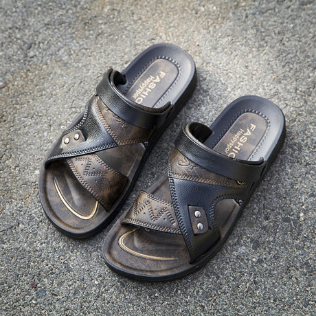 Men's Casual Beach Shoes Dual-use Non-slip Sandals And Slippers - Dazpy