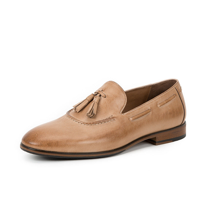 Men's Vintage British Handmade Tassel Loafers - Dazpy