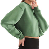 Chic Oversized Cotton-Poly Blend Sweatshirt for Women