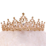 Baroque Gold Champagne Crystal Bridal Tiara